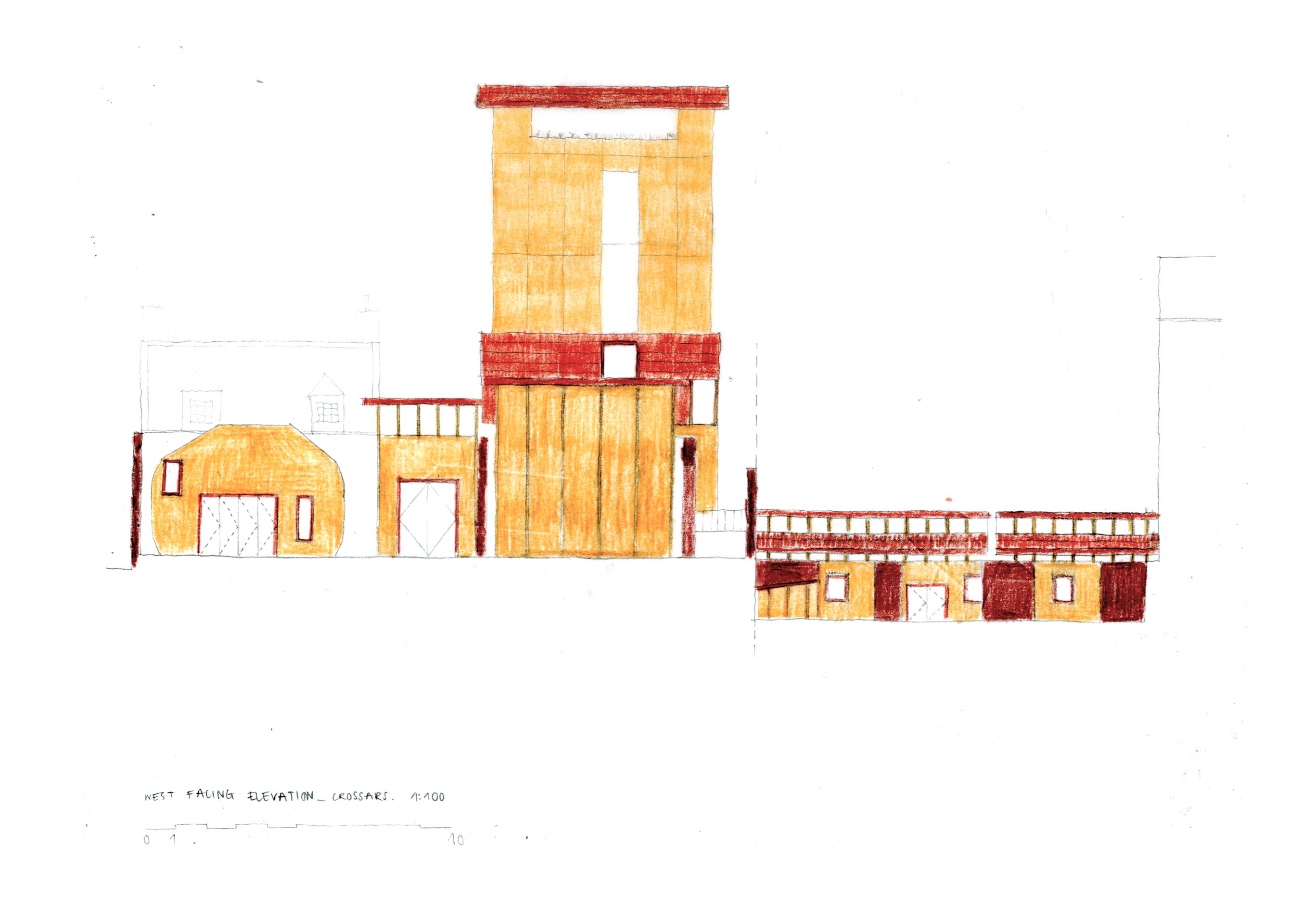 1:100 West Elevation
