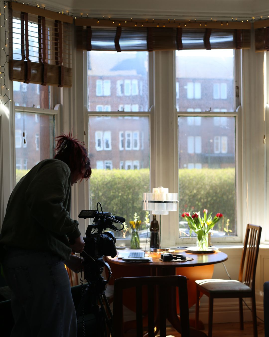 Filming in my contributor's flat