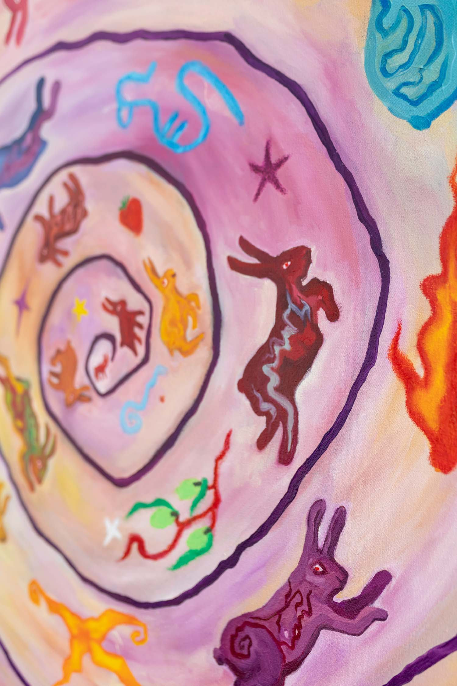 closeup of painting