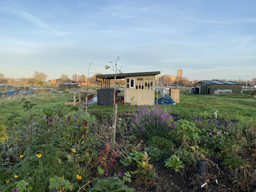 A photo of an allotment pavilion