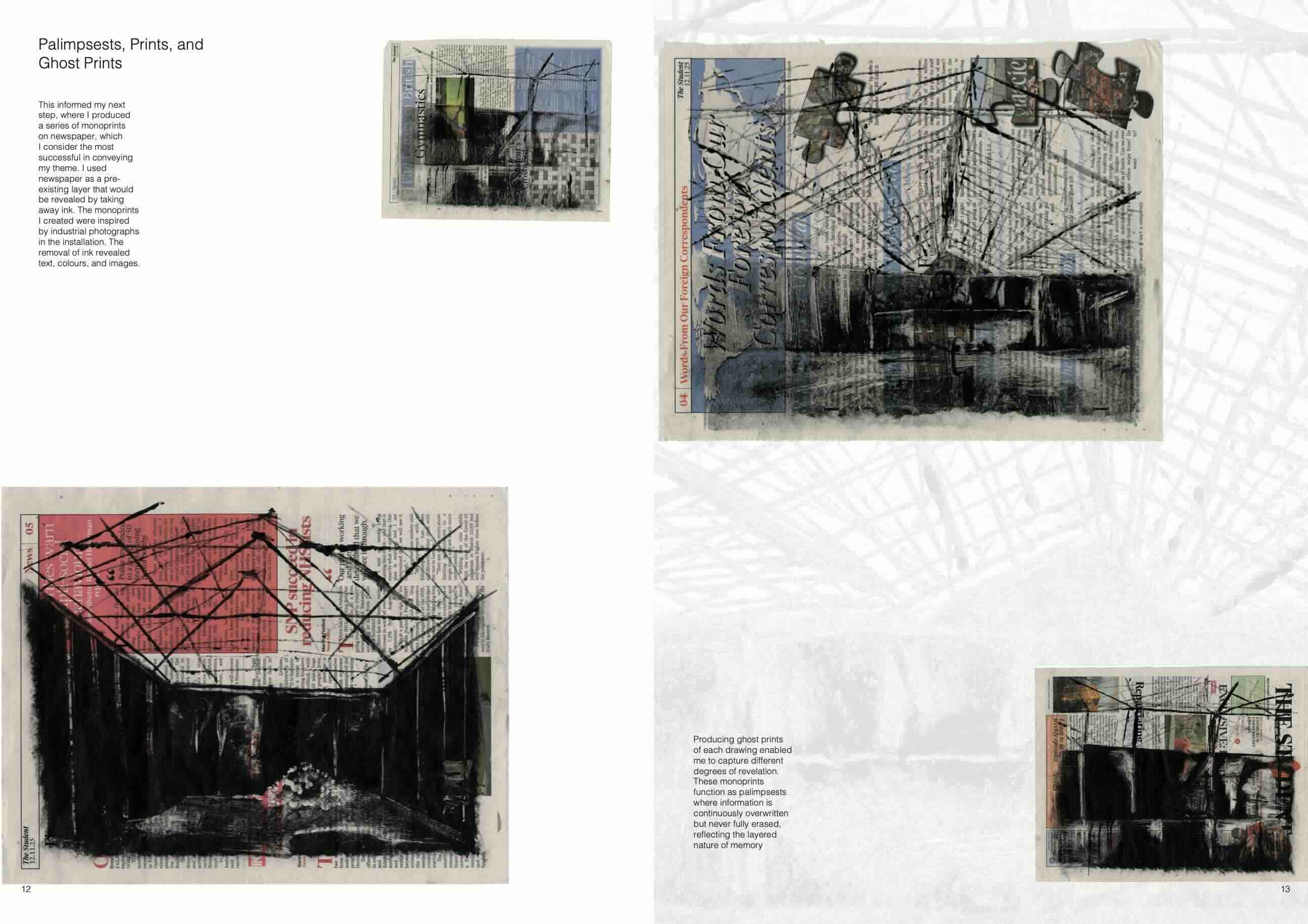 Palimpsests, prints, and ghost prints.