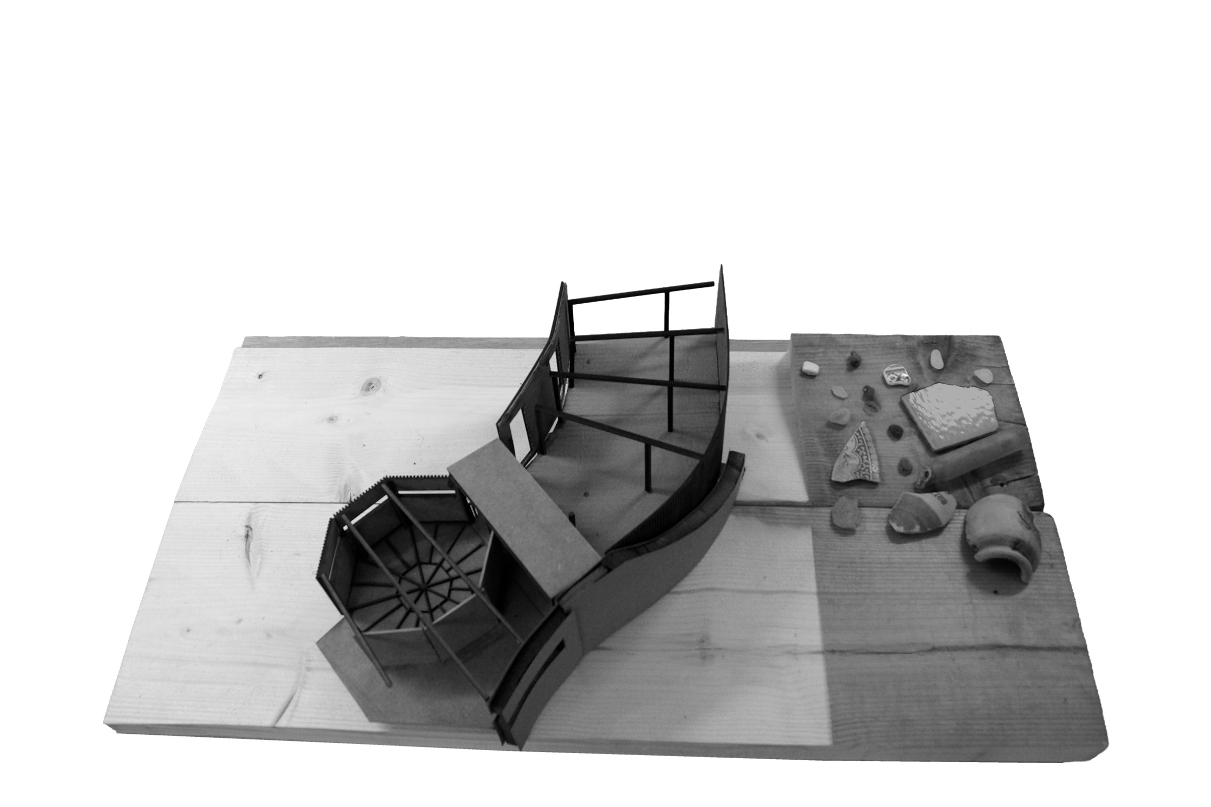 aerial view of 1:50 model