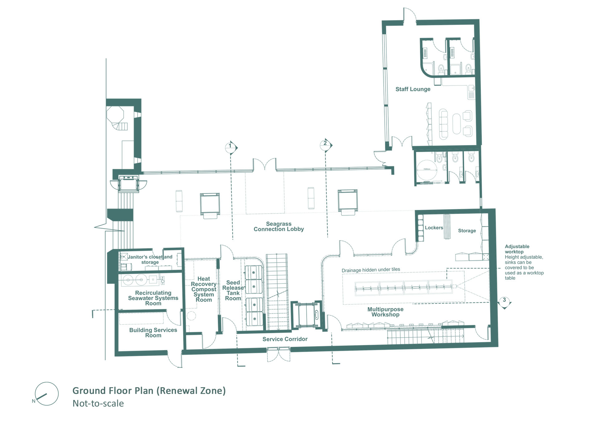EGRC, Close-up of Renewal Zone (Ground Floor Plan) 