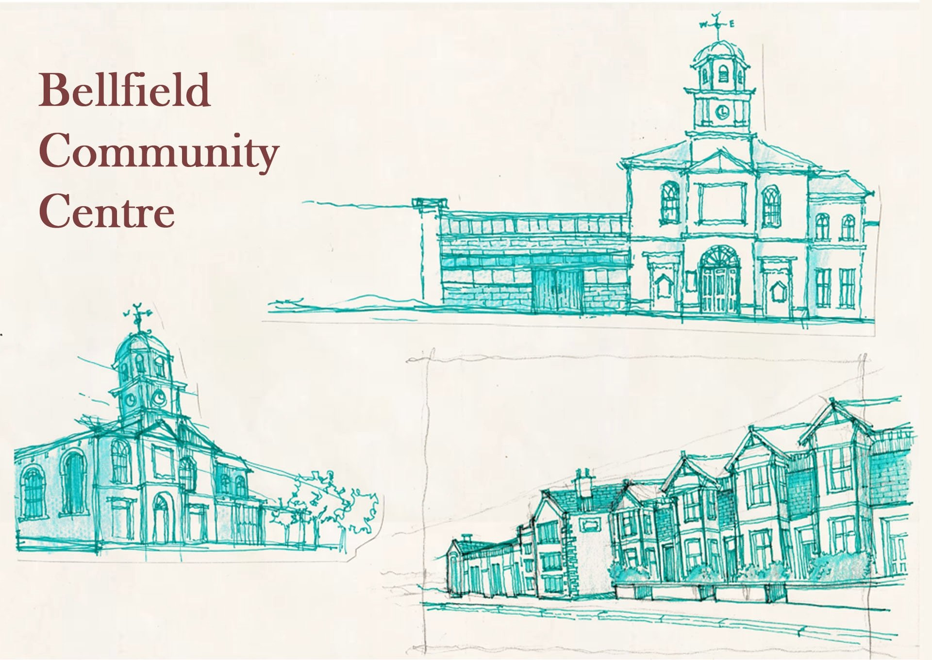 Bellfield Community Centre, exterior sketch