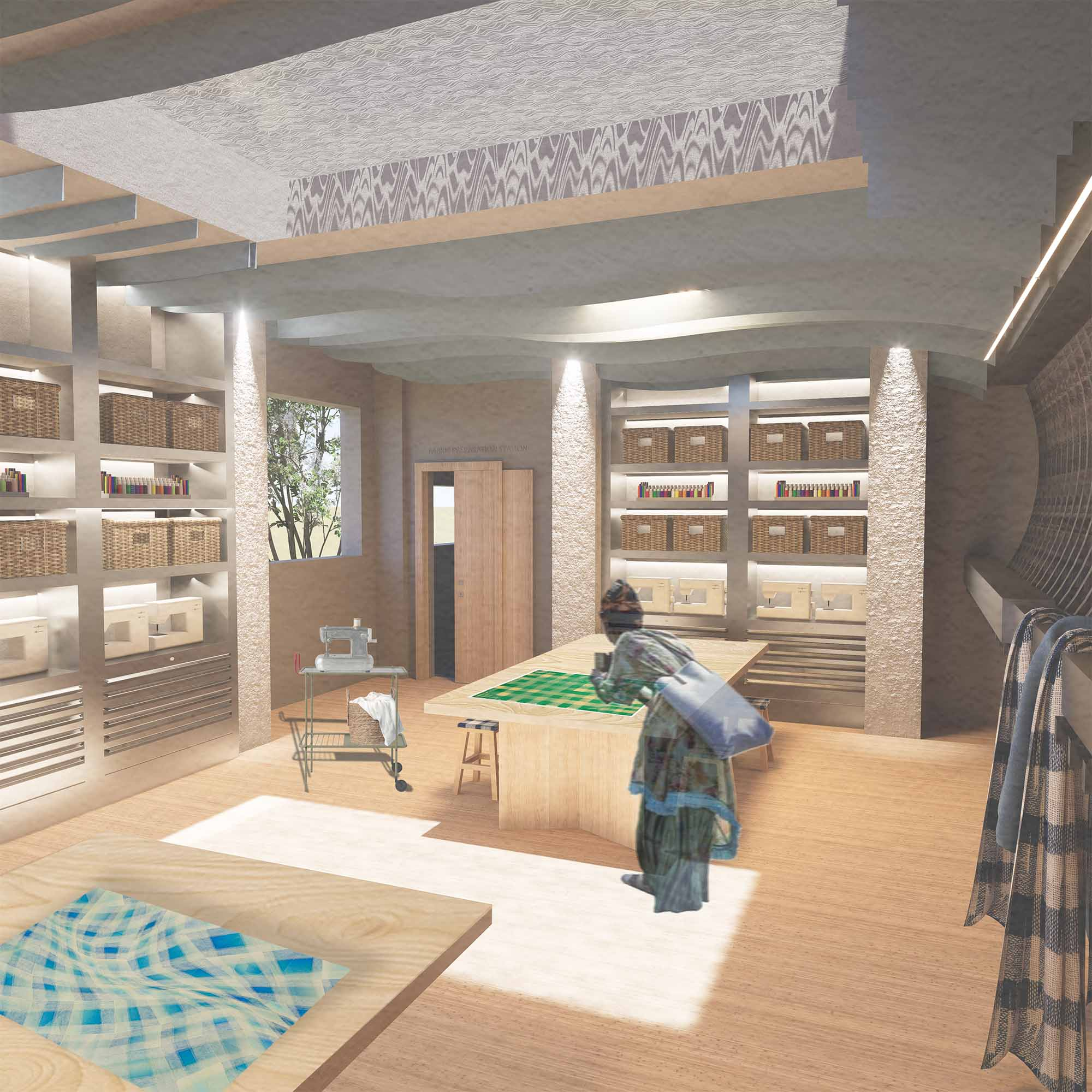 Interior render of The Yard Lab