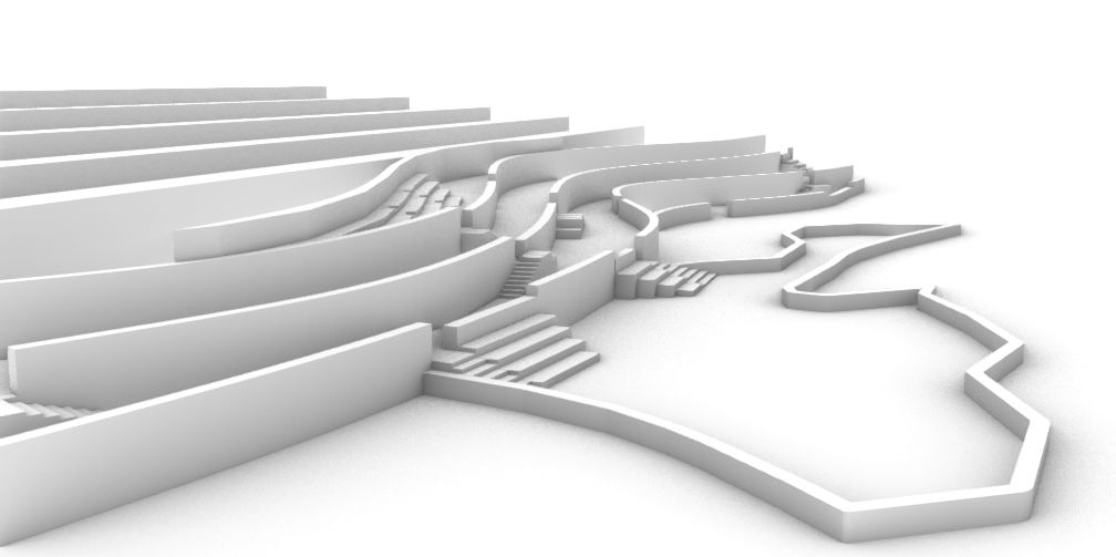 3D model of Tidal walk and pool.