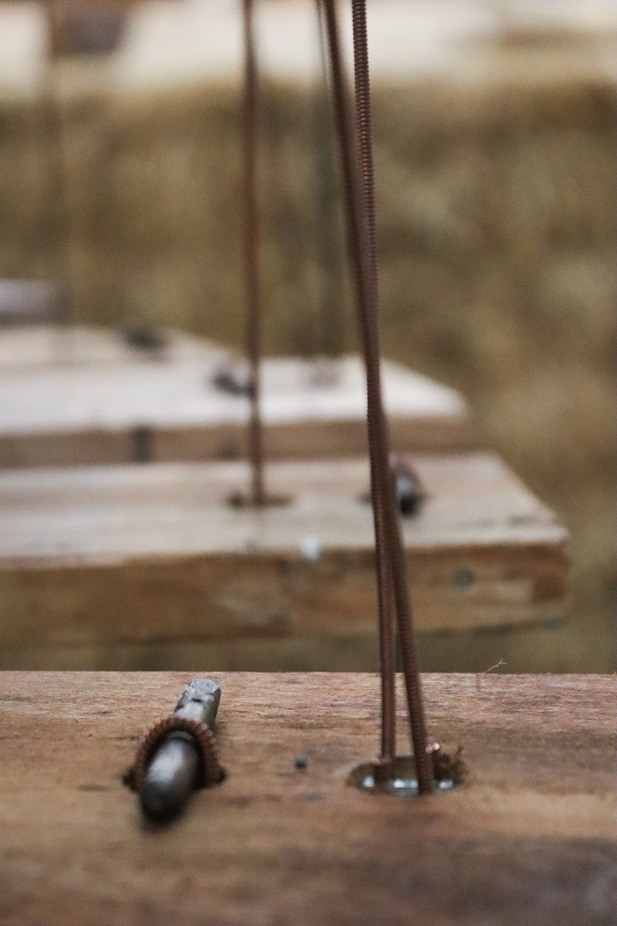 Piano wood tensioned