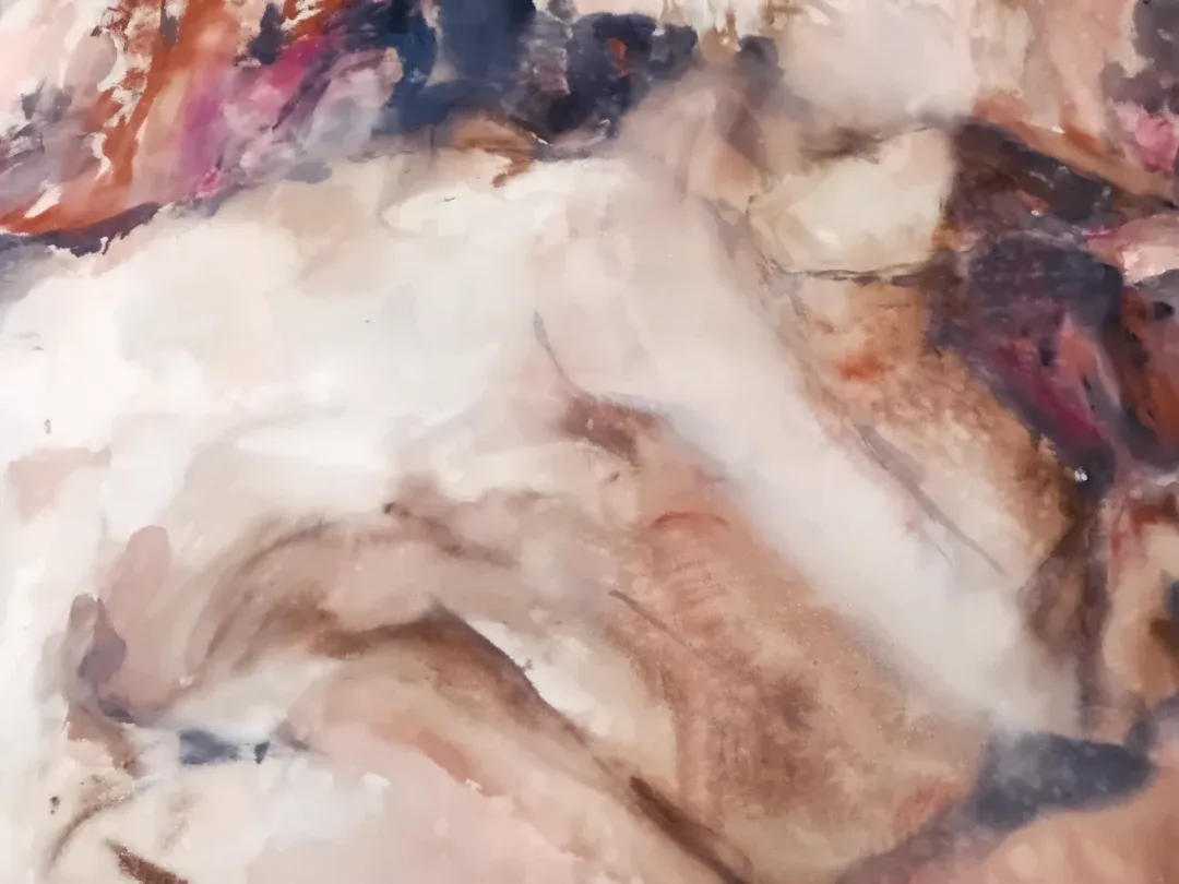 a tender history in rust, acrylic painting on canvas