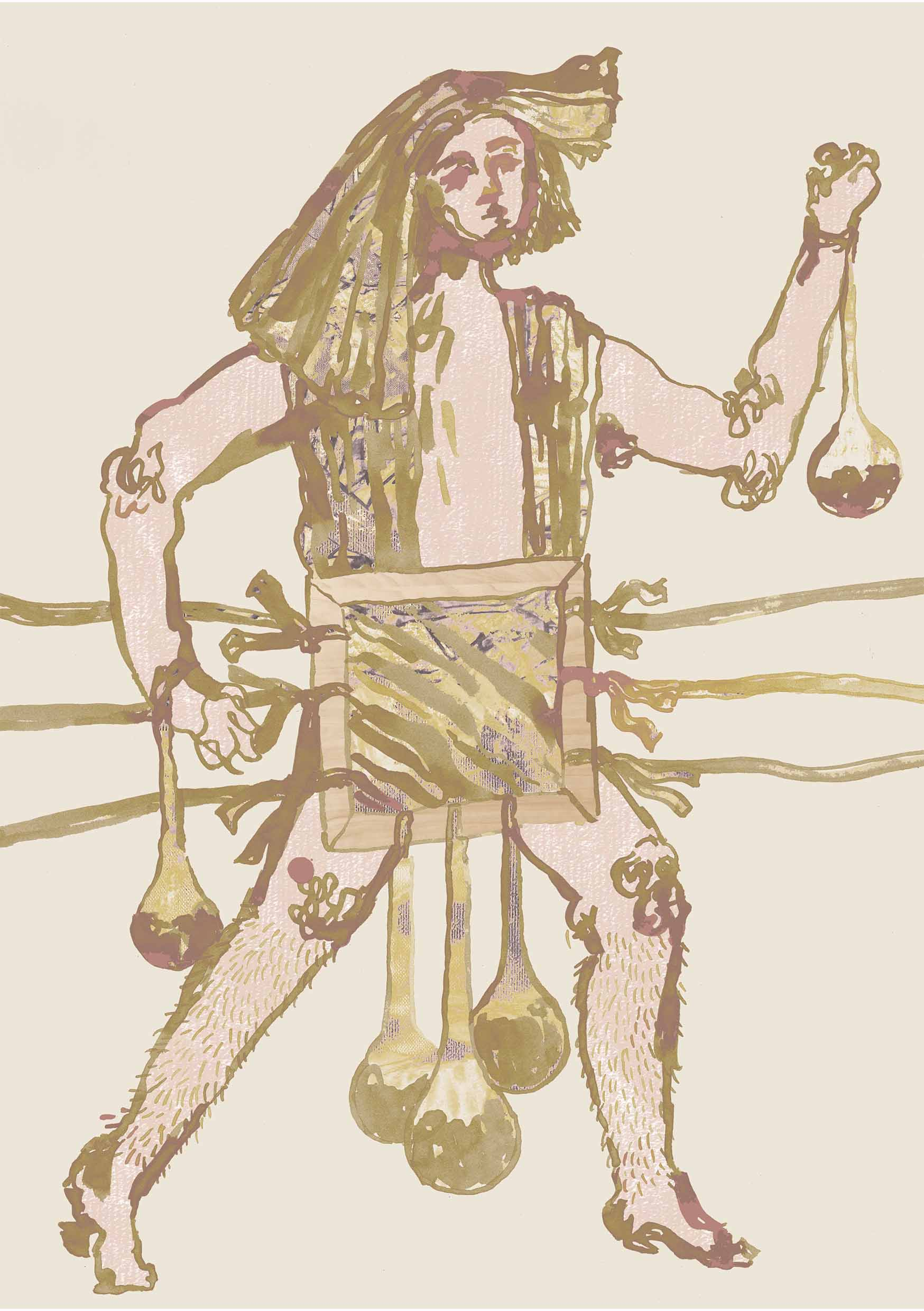 Yellow printed costume