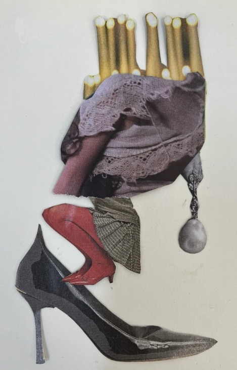 Detail of collage work