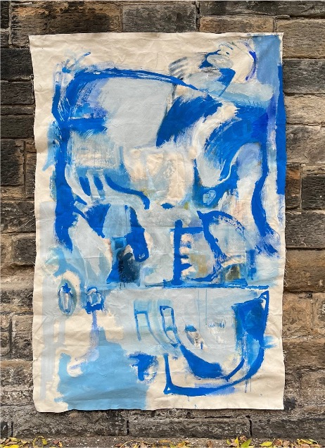 171025. 2025. acrylic, oil pastel, household paint on canvas. 200 x 100 cm. Edinburgh 