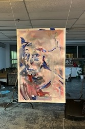 220425. 2025. acrylic, oil and household paint on card. A1. SUNY Purchase, New York