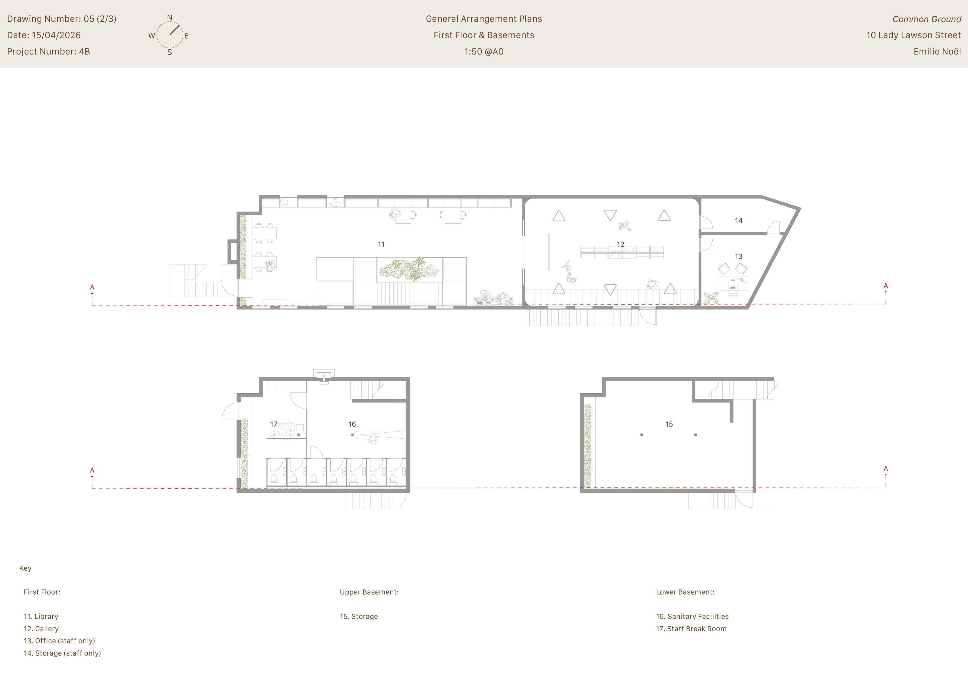 First floor & basements plan