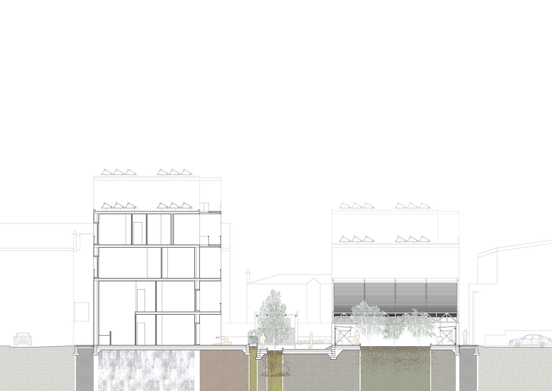 Section through Convertible Play Area