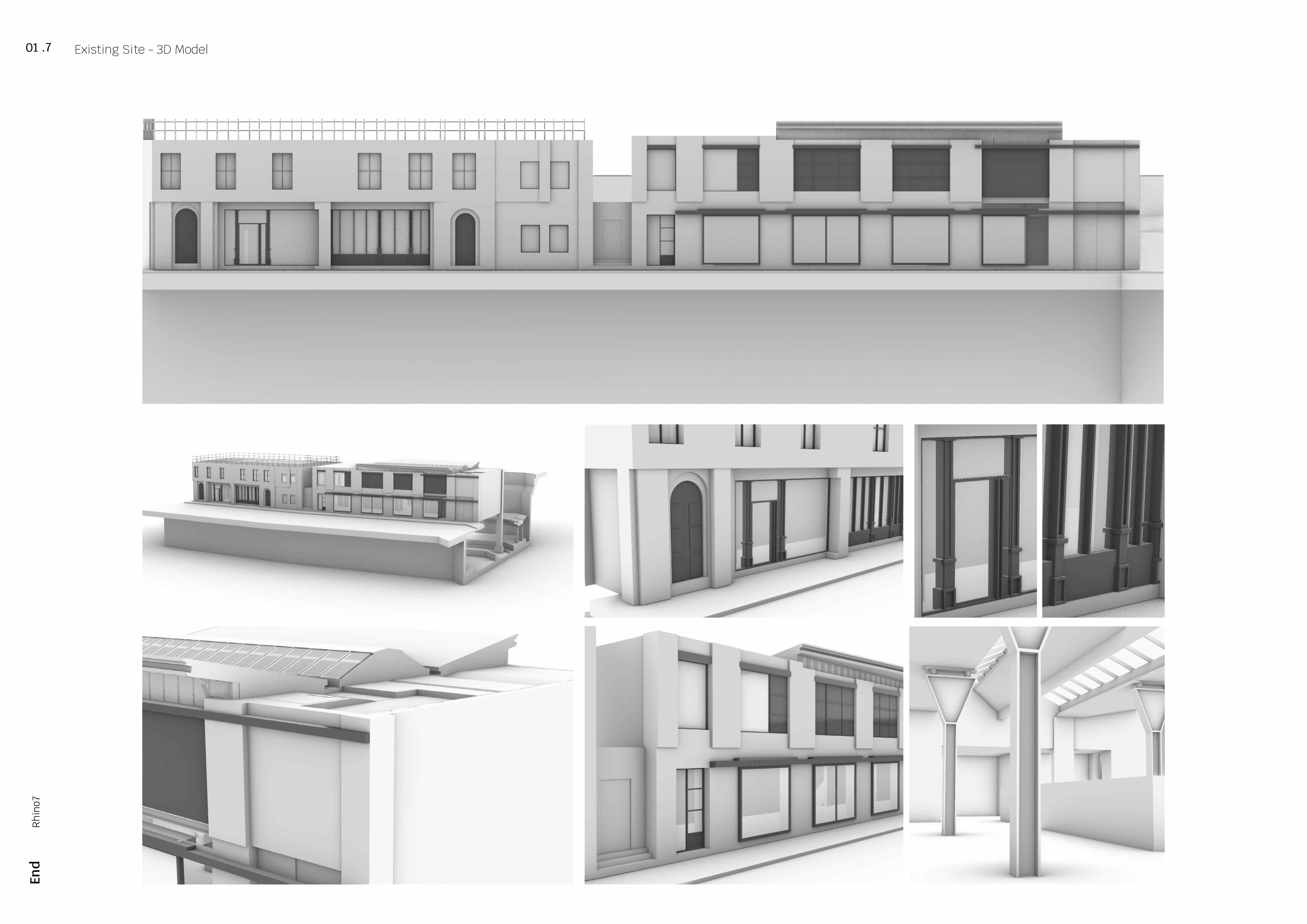 End | Rhino7 model of existing site 