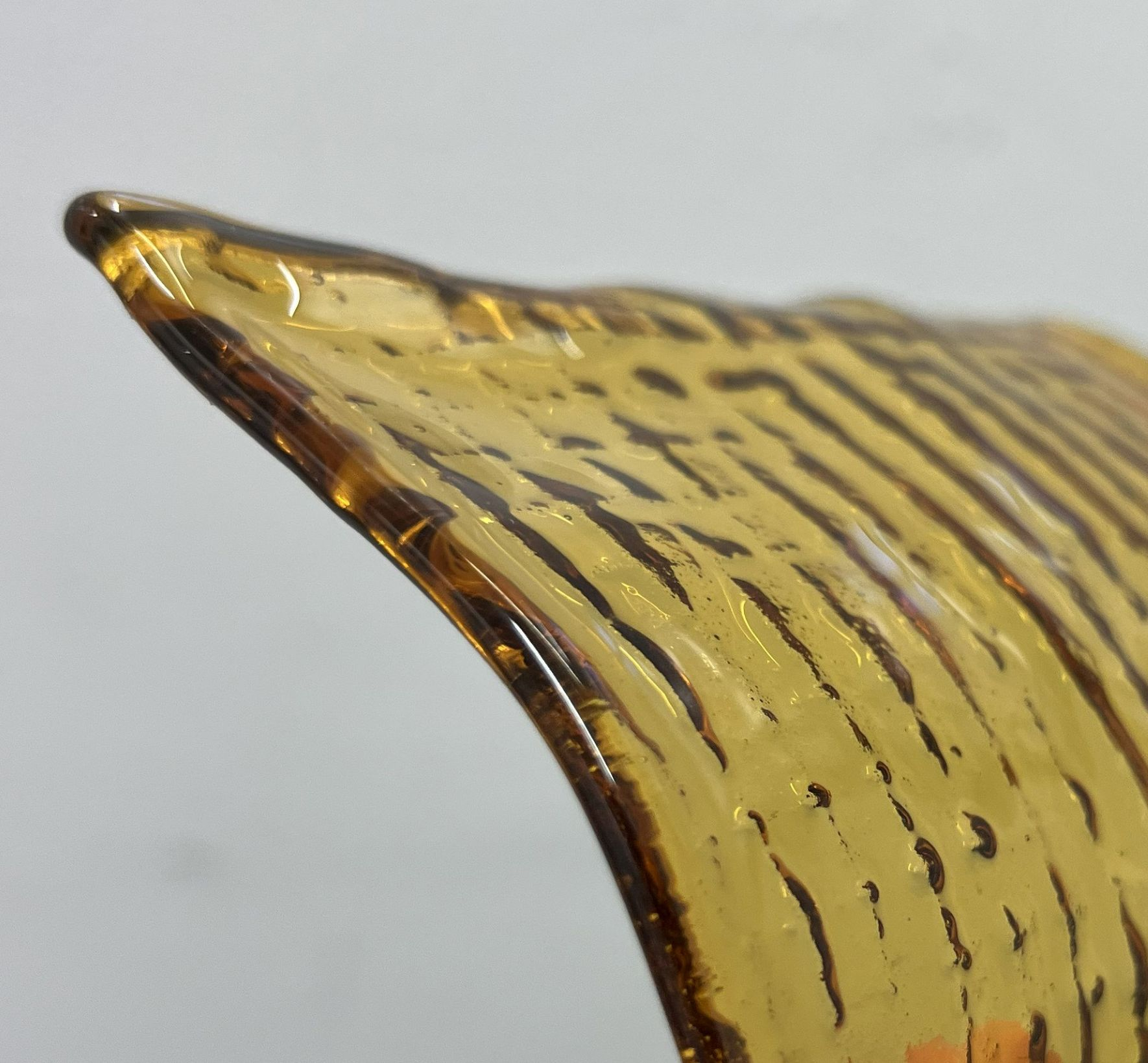 Glass slump material sample