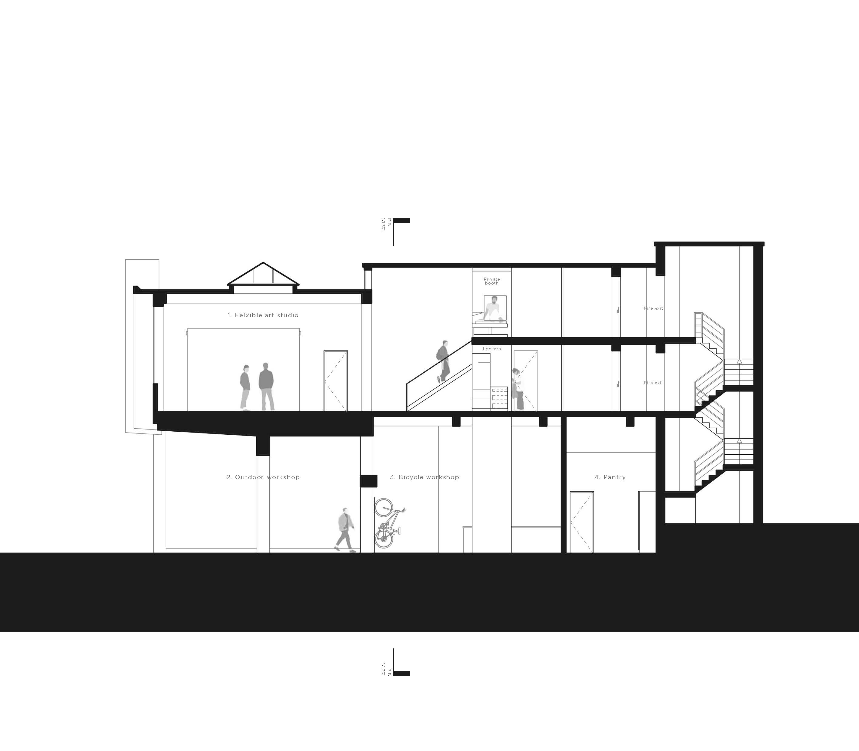 Resolved section A-A