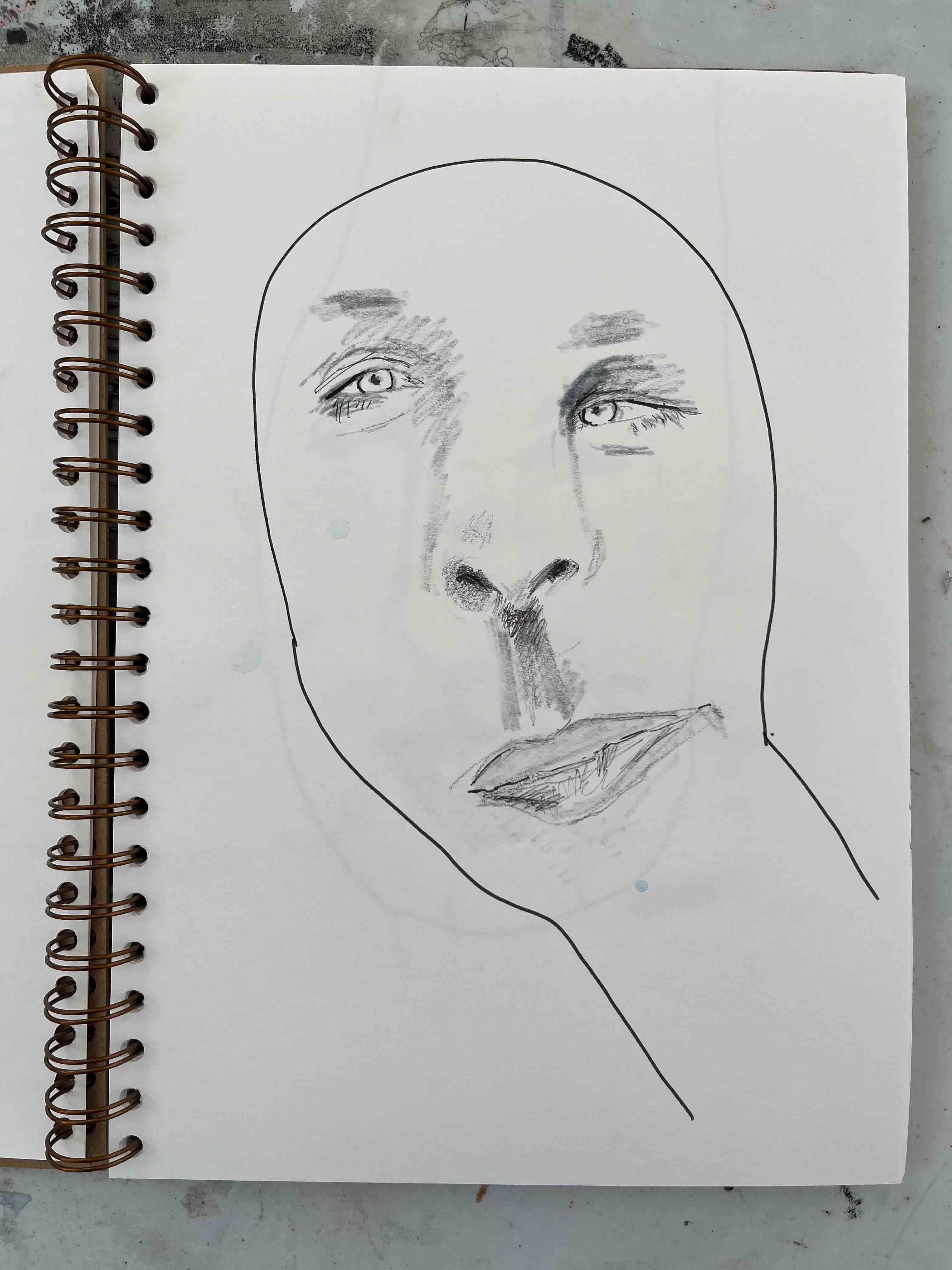 sketch. 2026. graphite and felt tip on card. A4. Edinburgh