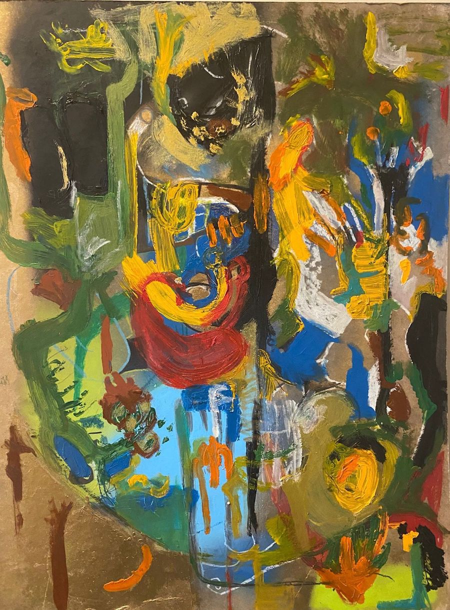 200825 (part two in diptych). 2025. acrylic, oil pastel and household paint on MDF. 100 x 80 cm. Edinburgh