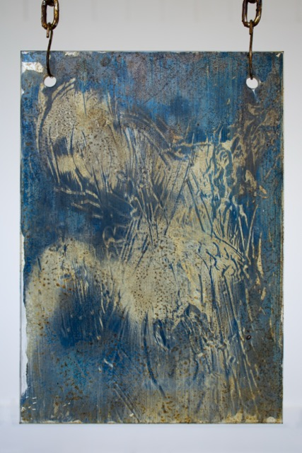 cyanotype on glass