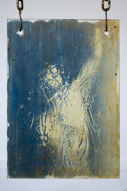 cyanotype on glass