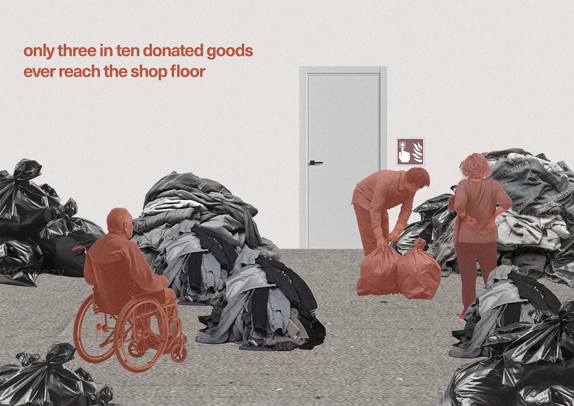 Charity retail problem collage