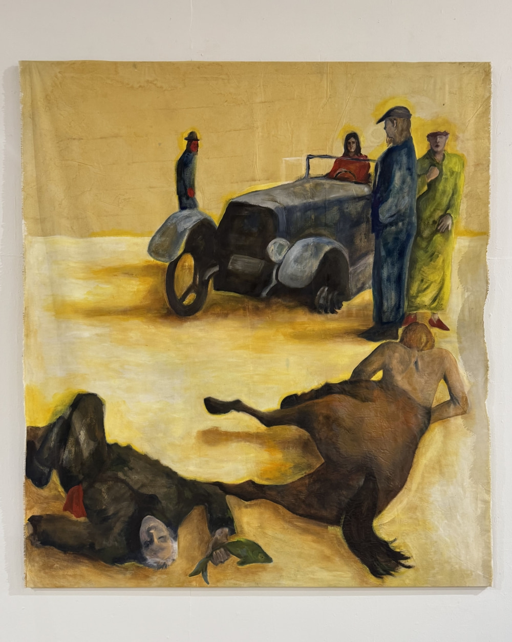 Collision, oil on calico