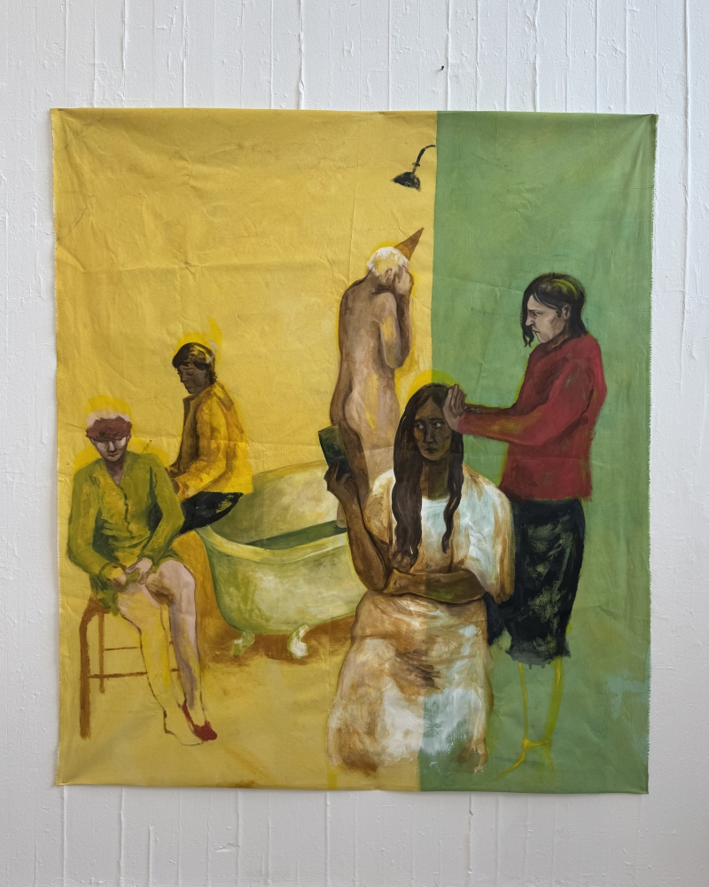 An Hour Before the Show, oil on calico