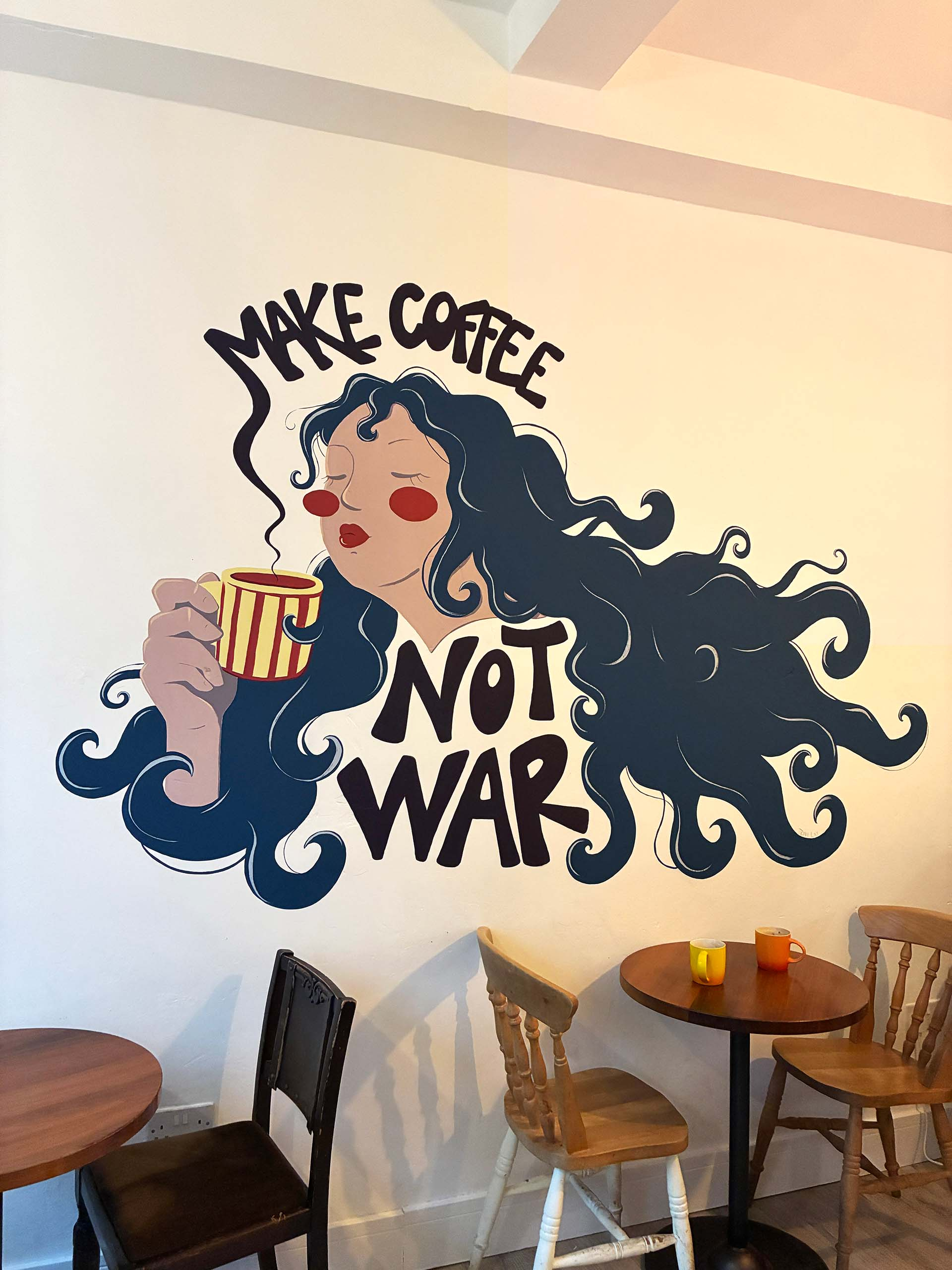 Make Coffee not War, Love Peace & Coffee