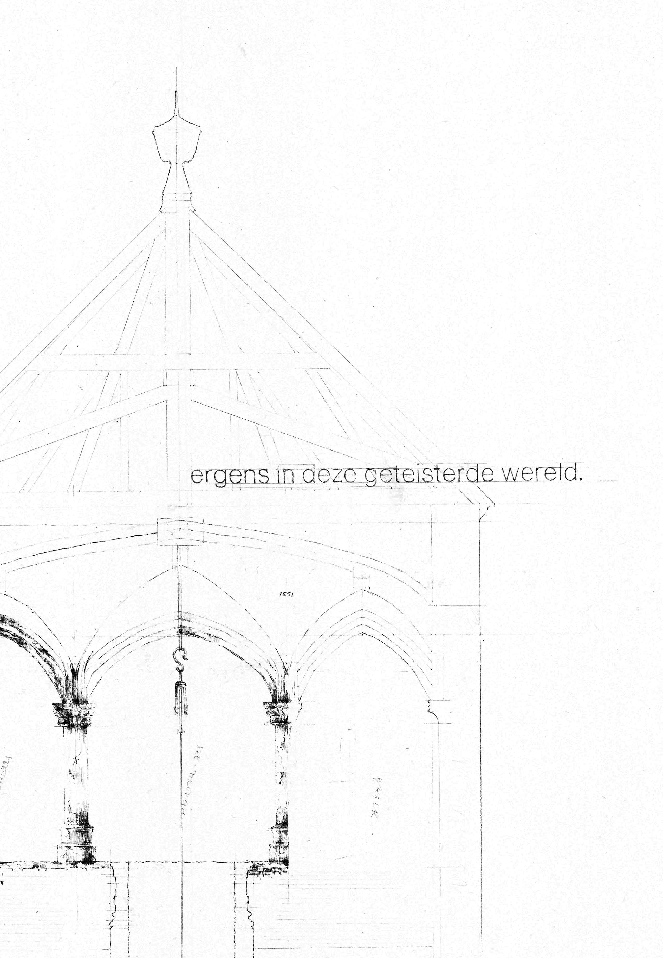 Hand drawn analysis of the Cistern