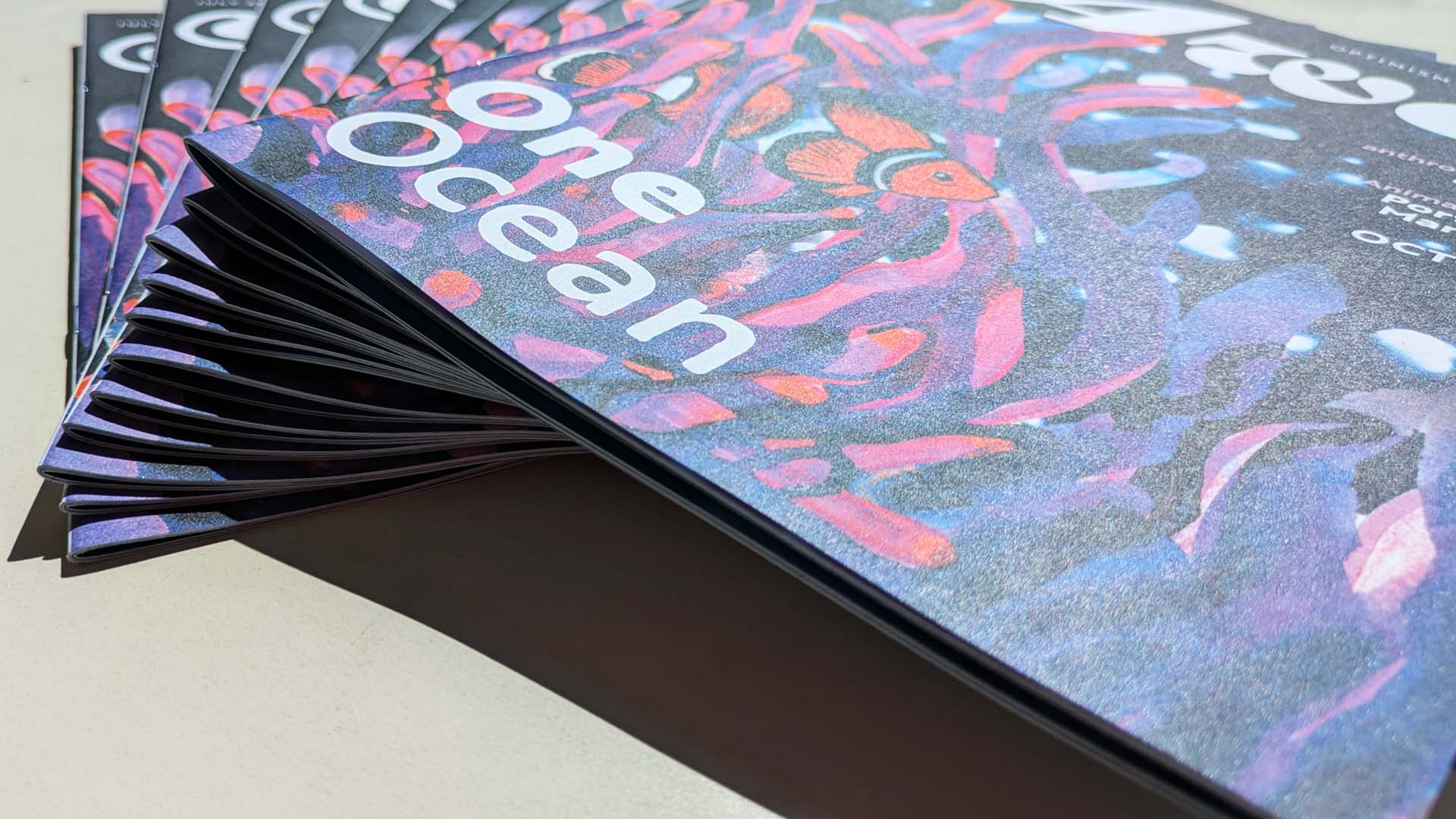 Magazines spread out