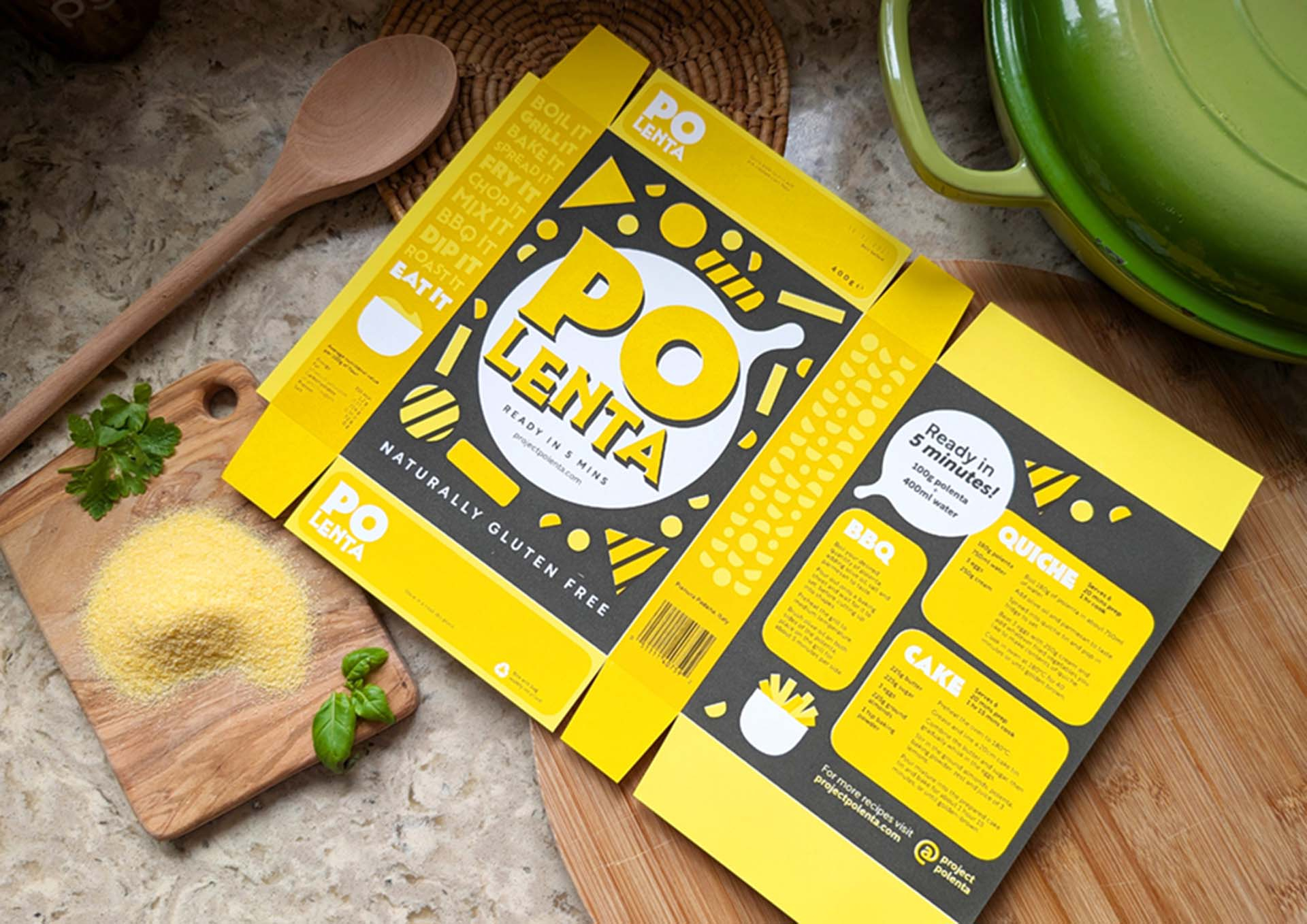 Polenta packaging