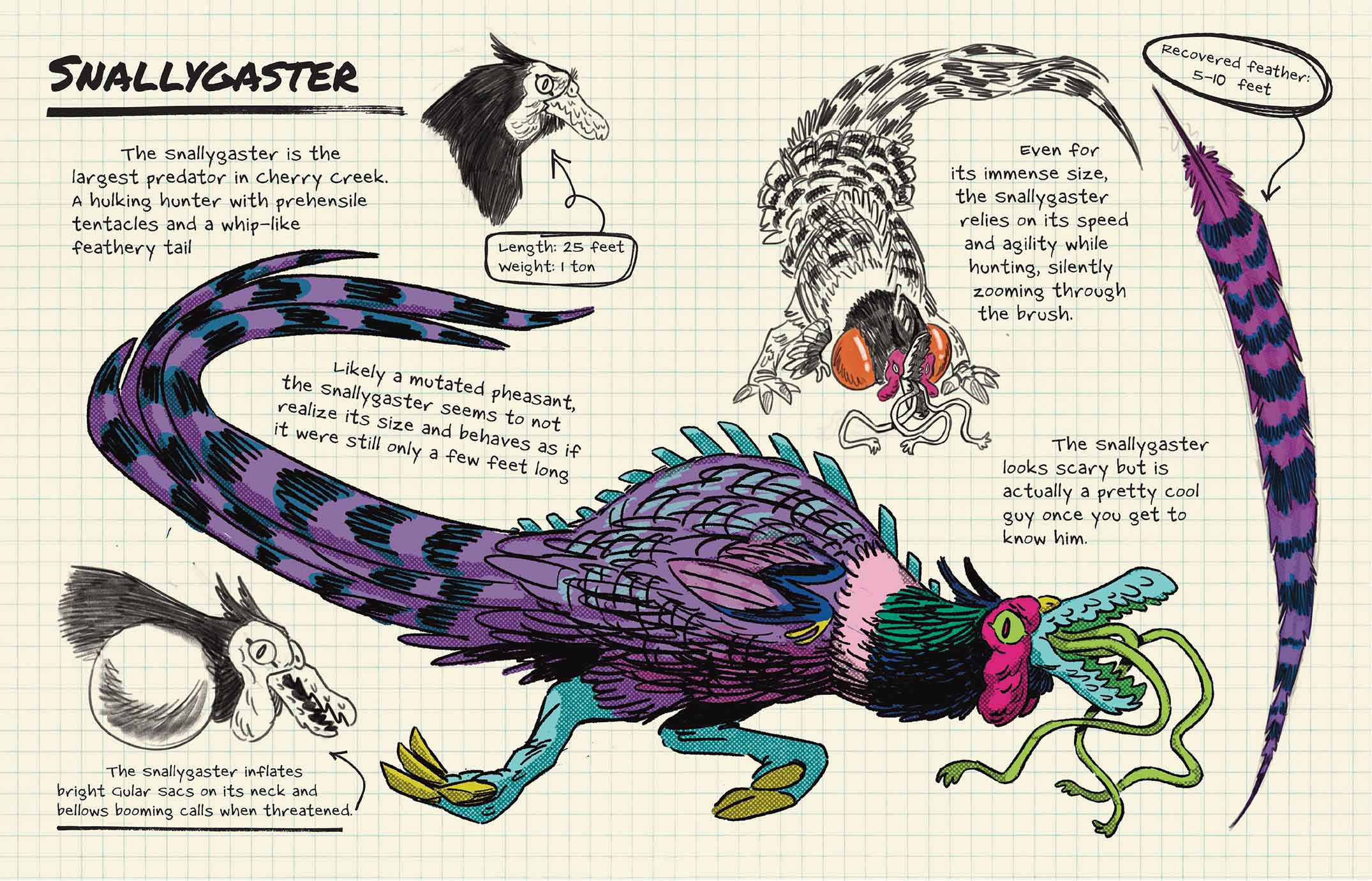 Snallygaster, a large hulking bird-like reptilian beast
