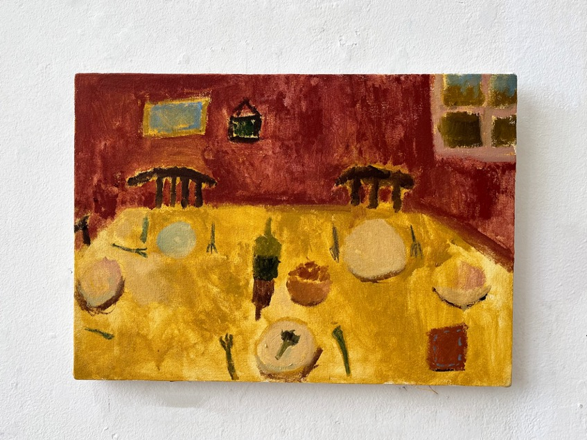 Oil on canvas wrapped board  2025 30 x 41 cm