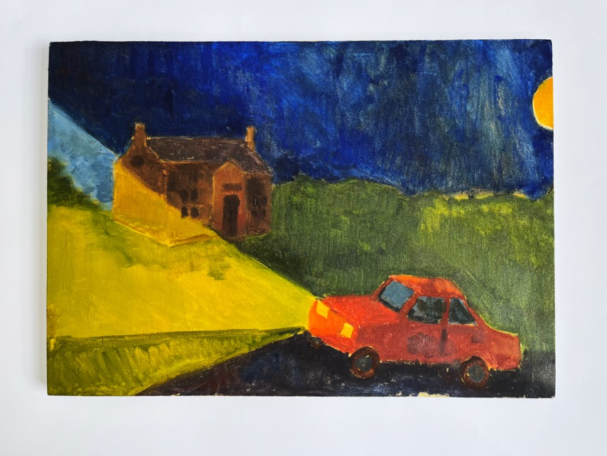 Oil on canvas wrapped board  2025 30 x 41 cm