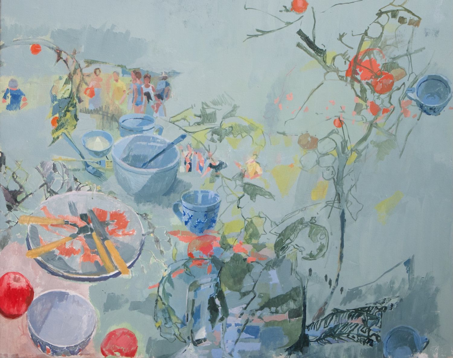 Green, (late summer) 2025, acrylic on canvas 160 × 160 cm