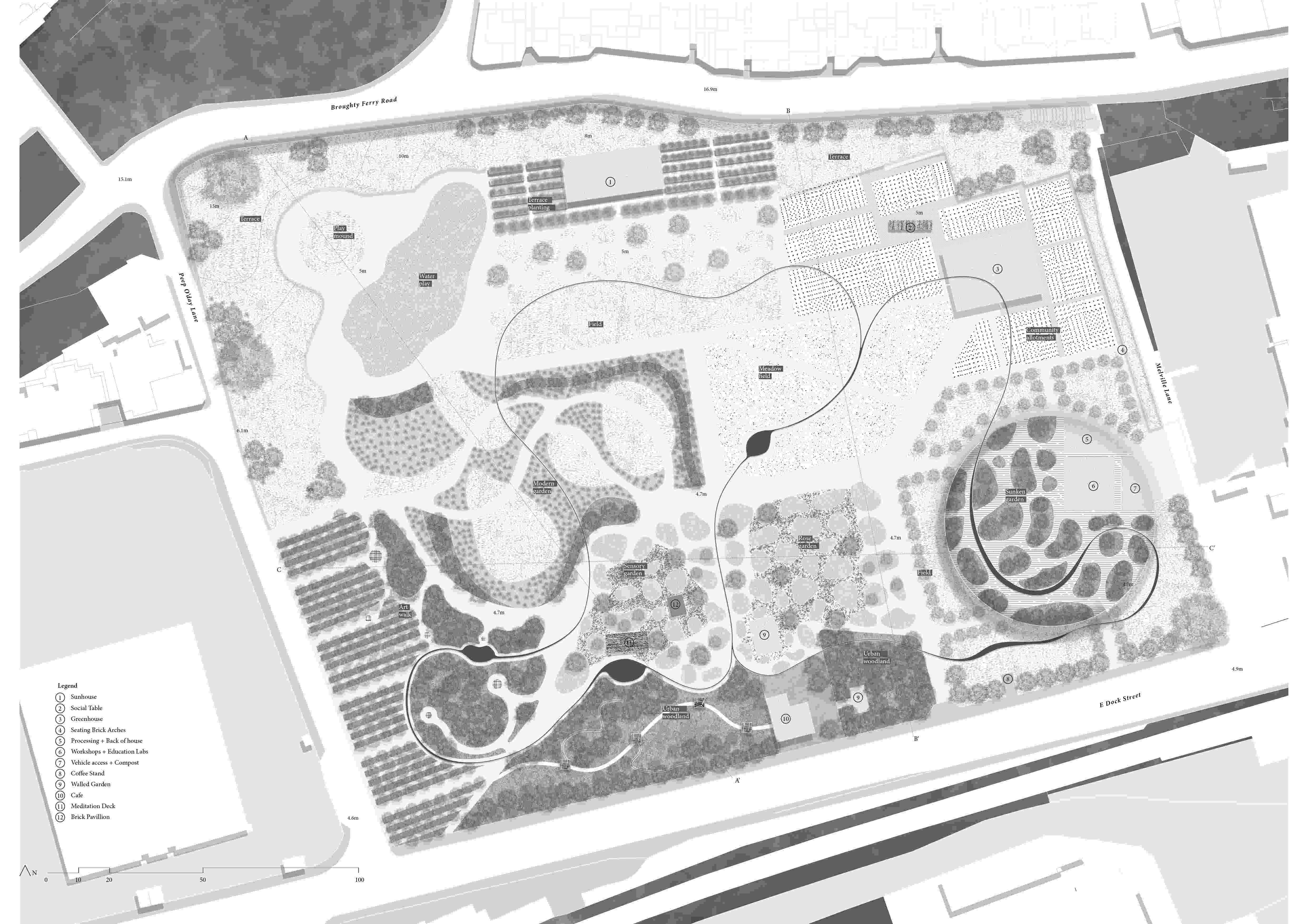 Spatial design masterplan (1:500)