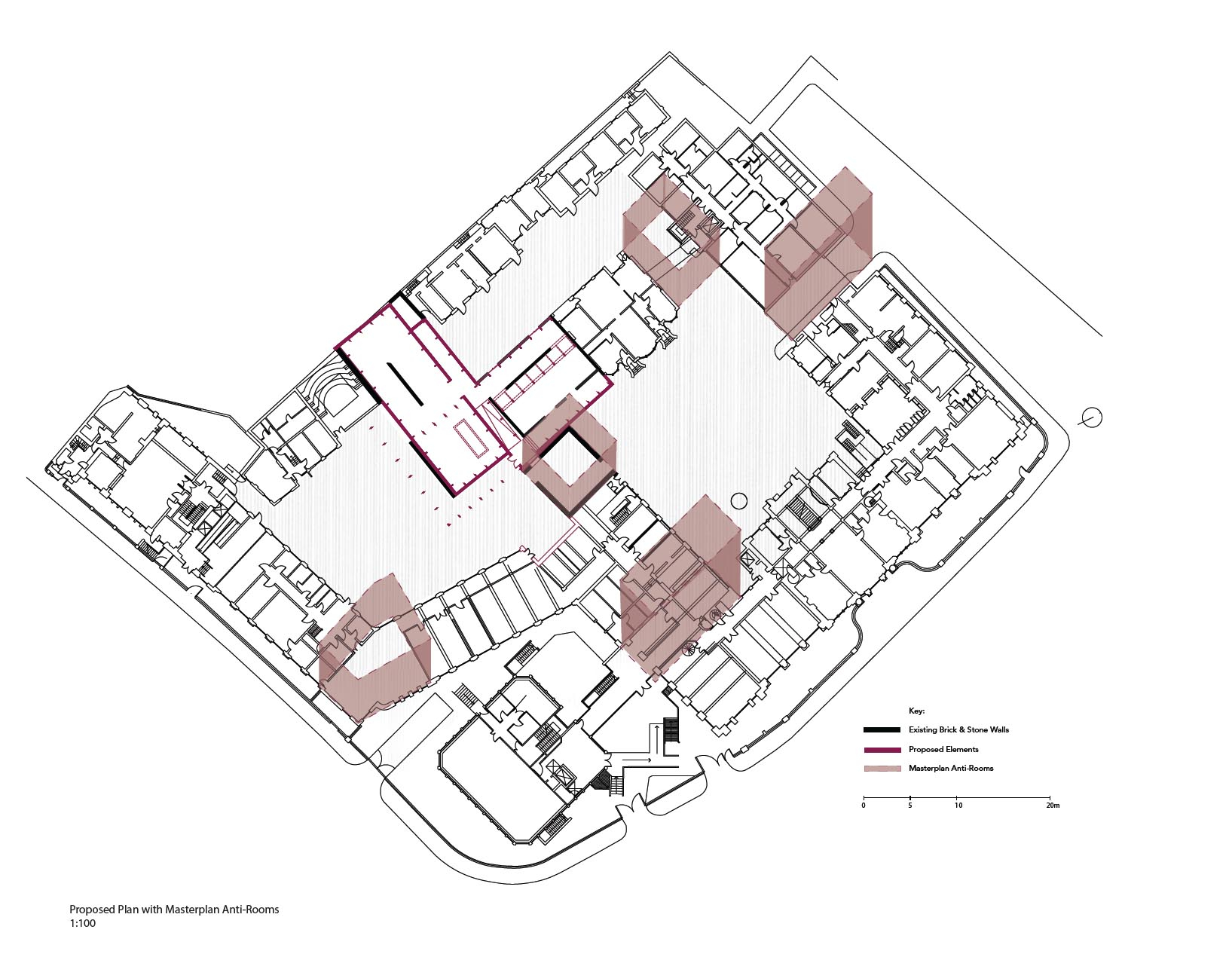 masterplan anti-rooms axonometric