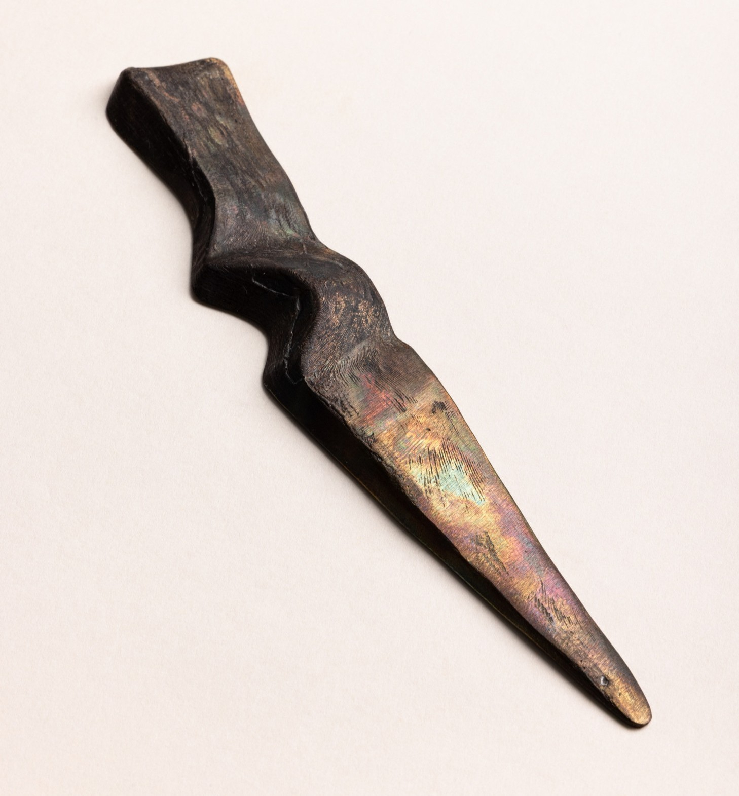 Bronze Sgian Dubh with Vivid Patination