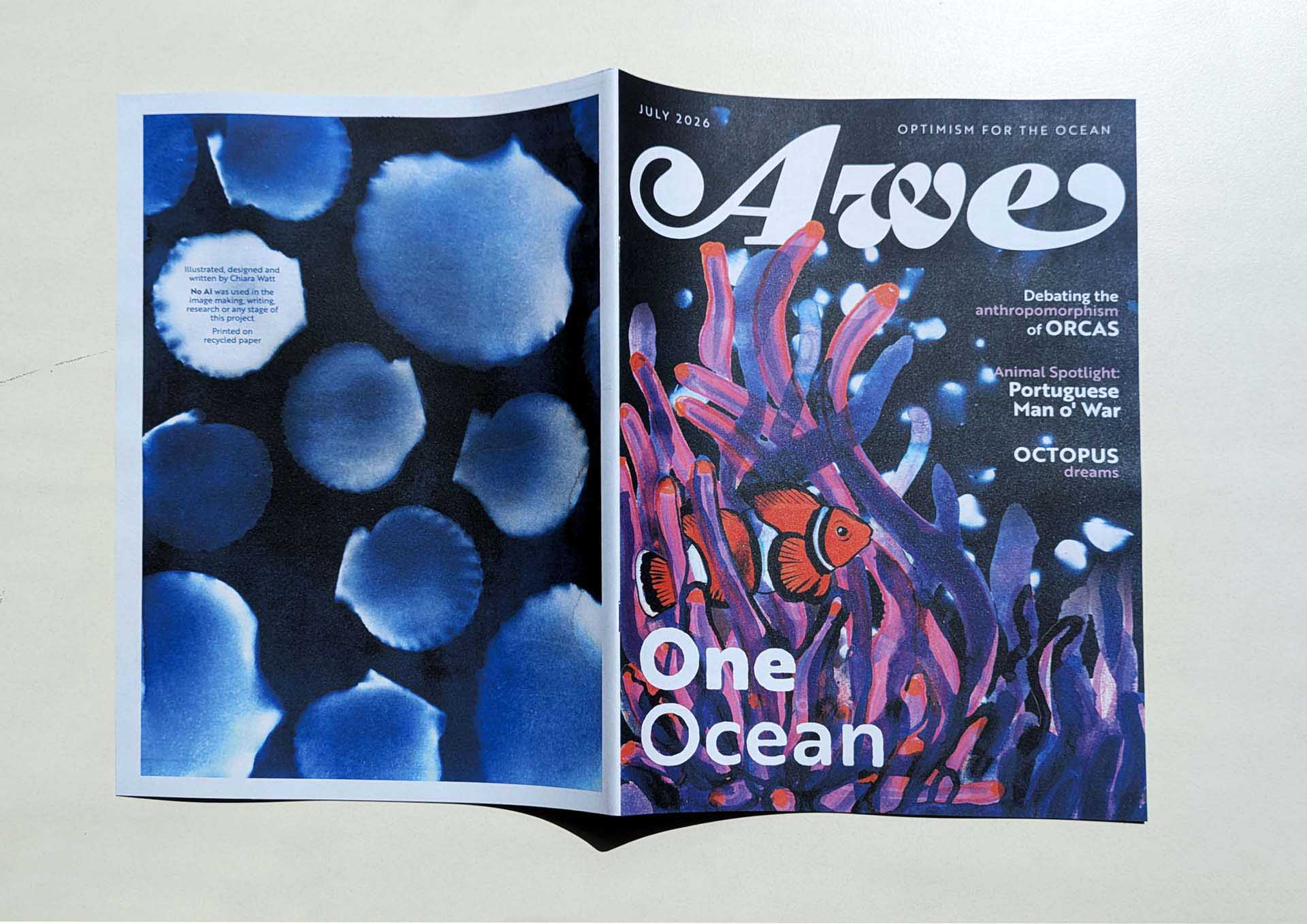 Front and back cover of magazine