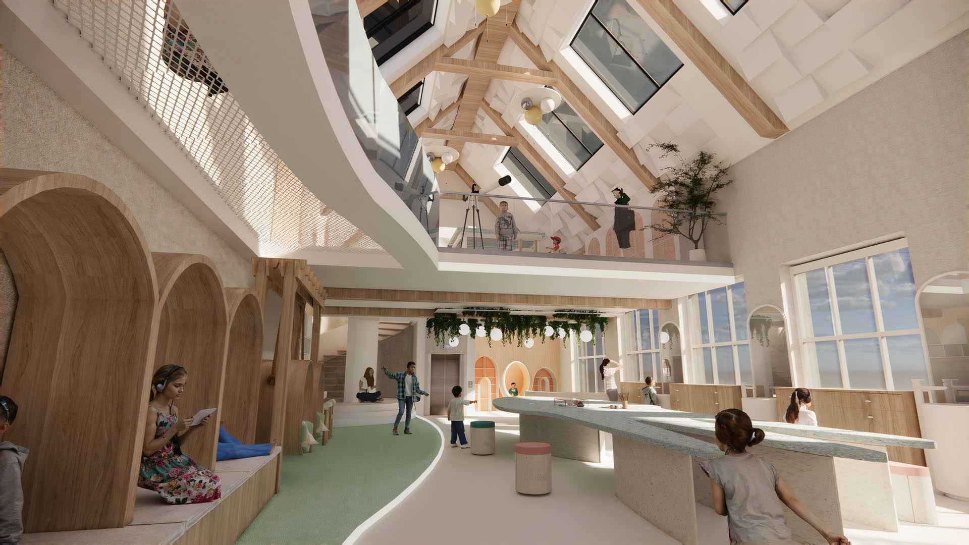 View from the entrance, showing the overall layout of the key space