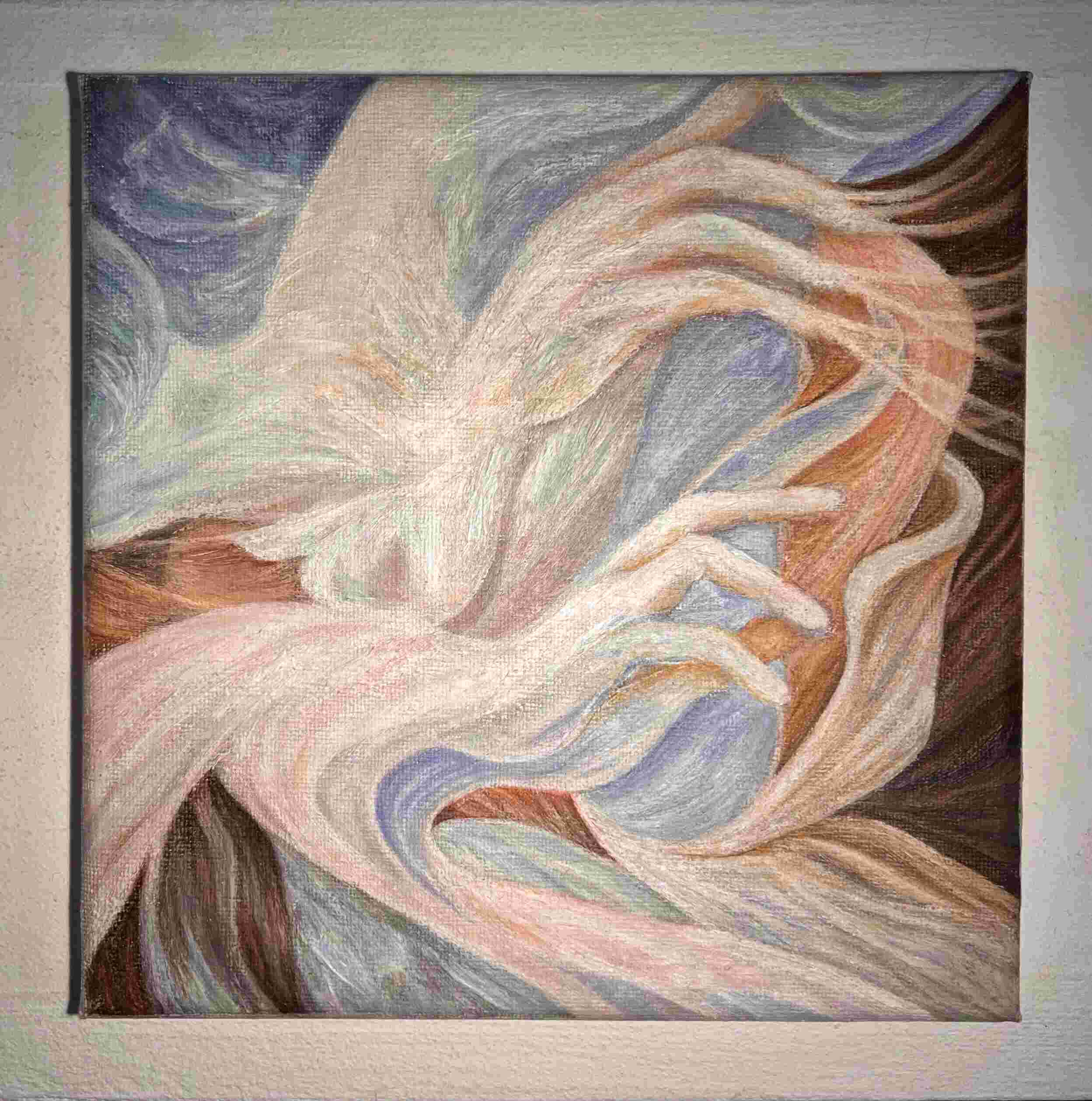 ‘Divinity’s Reach’ - Acrylic on Canvas, 21 x 21 cm, 2025