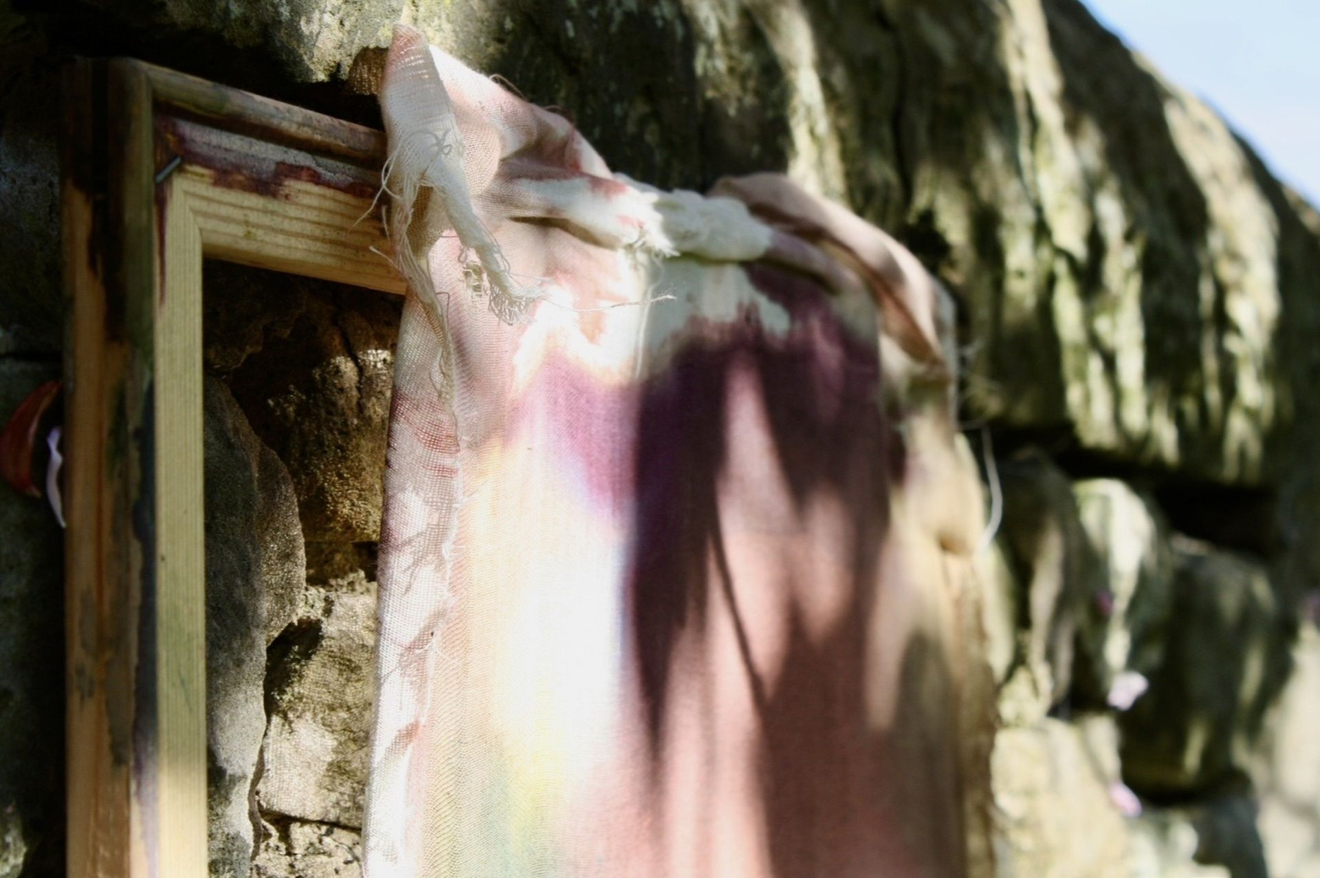Passage (detail), Ink on muslin, 2026