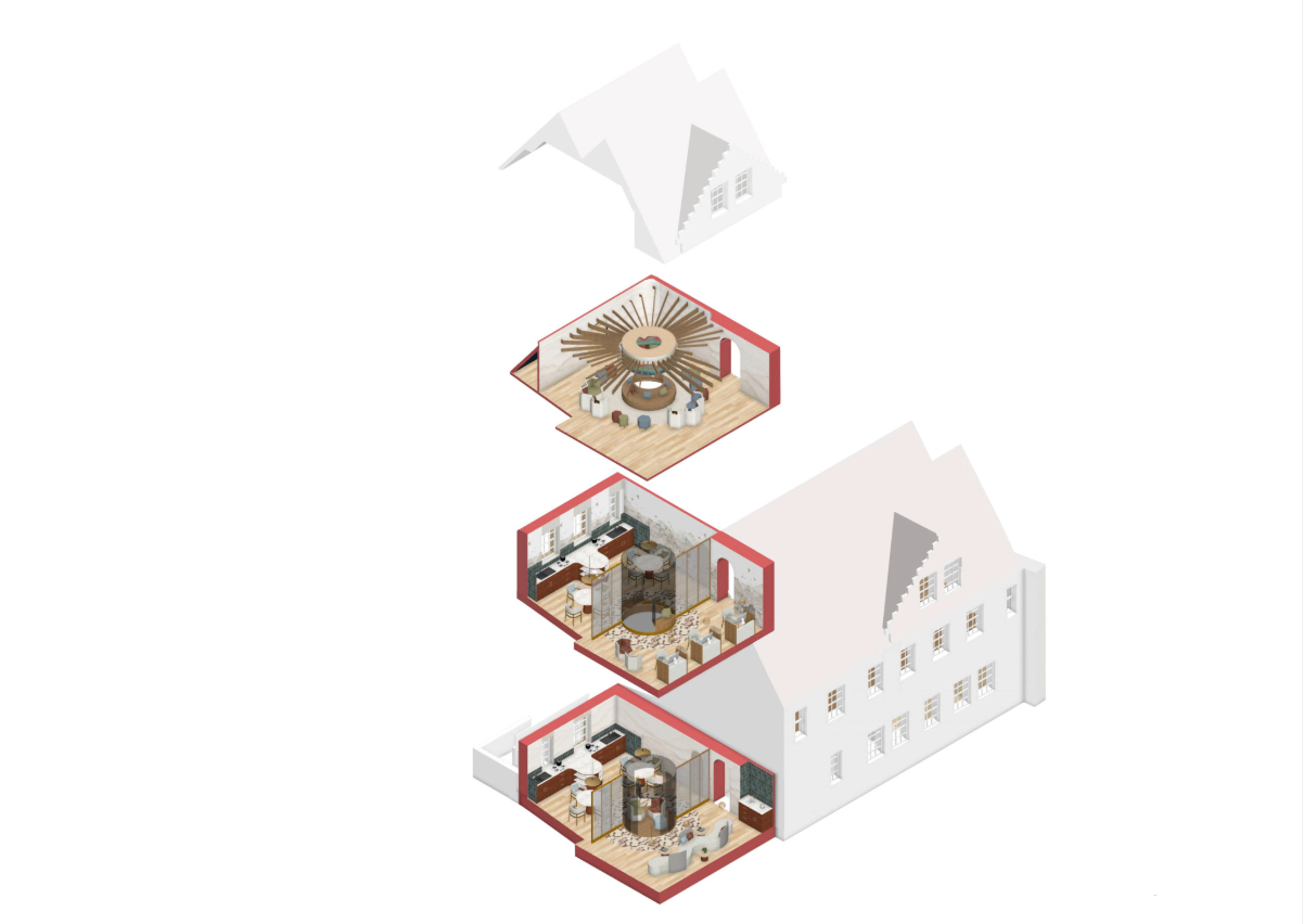 Key Space Rendered Exploded Isometric