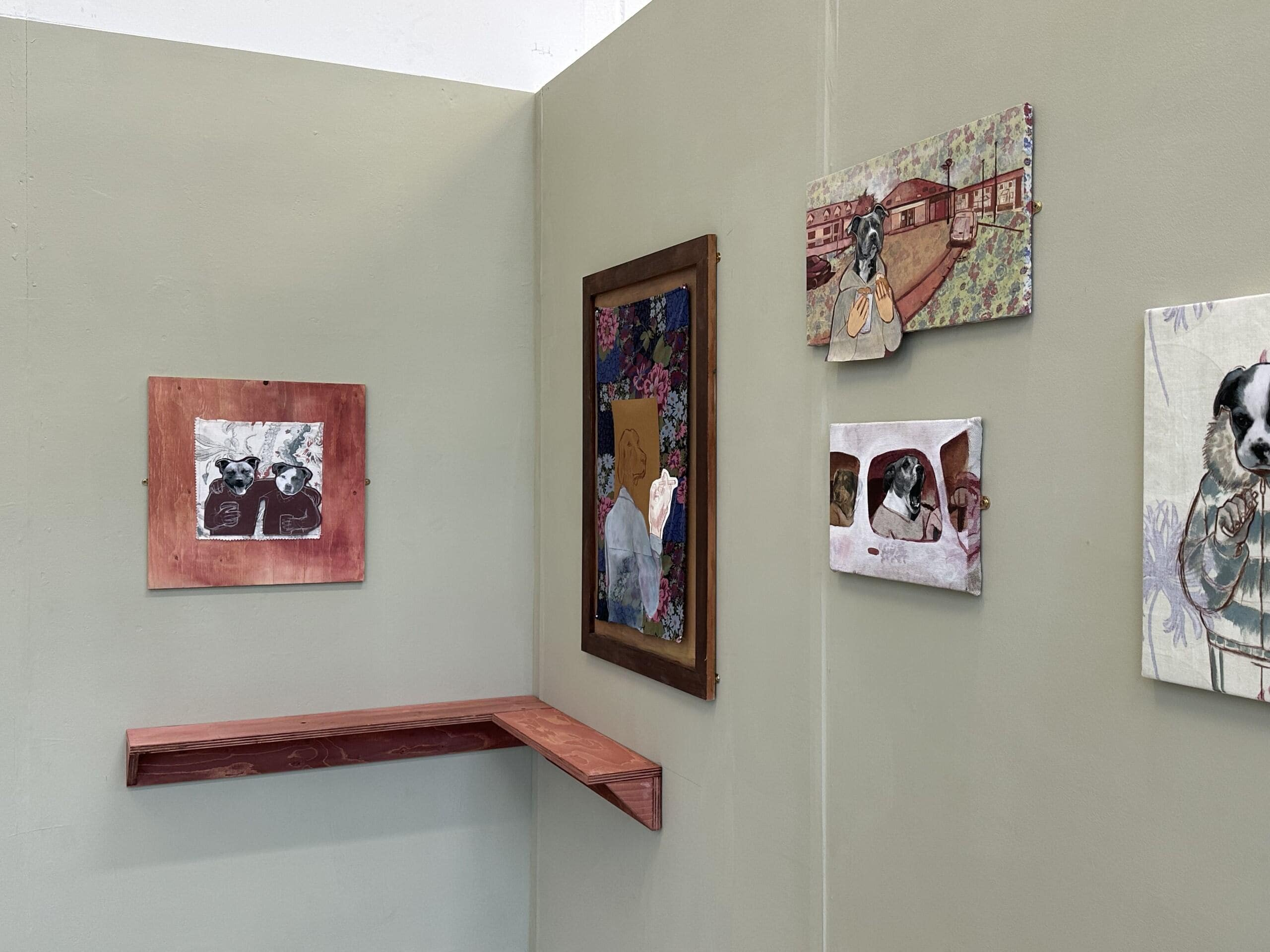 Display of work on walls.